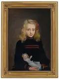 Hans Heyerdahl, Pike med dukke, Olje på plate