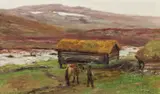 Nils Hansteen, Mann med kløvhest ved sæter