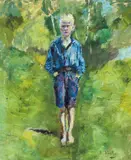 Oda Krohg, Stående gutt, Olje på lerret