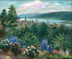 Alf Lundeby, Fra min have, 1929, Olje på lerret