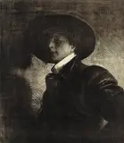 Odd Nerdrum, Selvportrett, Litografi, lysmål