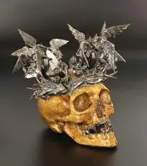 André Lassen, Untitled, 1949, bronze skull
