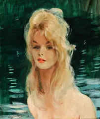 Jean-Gabriel Domergue, Untitled, Oil on board