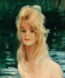 Jean-Gabriel Domergue, Untitled, Oil on board