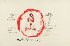 Anton Heyboer, Untitled, Mixed media on wove paper Signed by the artist and