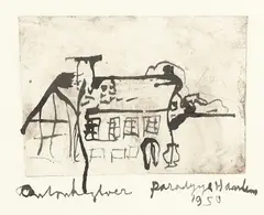 Untitled by Anton Heyboer, 1950, Mixed media on paper Signed by the artist, sold Feb 2025