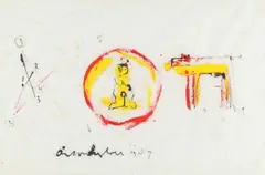 Anton Heyboer, Untitled, Mixed media on wove paper Signed by the artist and