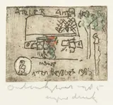 Anton Heyboer, Untitled, 1983, etching Signed by artist