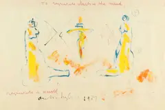 Anton Heyboer, Untitled, Mixed media on wove paper Signed by the artist and
