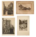 Dirk Harting, Grimmessesluis Amsterdam, 1921, Etching - Grimmessesluis Amsterdam - 1921 by Dirk Harting