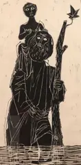 Christoffel by Charles Eyck, Mixed media on paper, sold Jun 2025