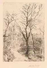 James Ensor, Sentier à Groenendael circa 1889 (Ets), Etching on paper