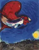 Marc Chagall, Le Coq Rouge 1950 (Kleurenlitho)