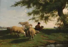 Johan Lodewijk van Leemputten, Untitled, Oil on panel Signed "J
