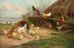 Jef Louis Van Leemputten, Untitled, oil on canvas Signed "J