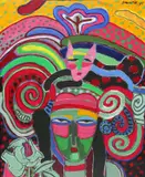 Guillaume Cornelis van Beverloo, Untitled, Acrylic on canvas Signed and