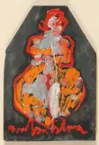 Anton Heyboer, Untitled, 1924, Oil on slate panel Signed by the artist Anton Heyboer