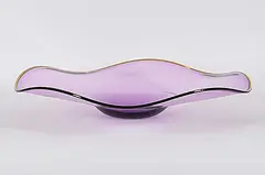 Ryan Bavin, Untitled - Purple Bowl with Gold Trim, 1997, glass sculpture