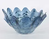 Ryan Bavin, Untitled - Blue Bowl with Circles and Lines, 1997, glass sculpture