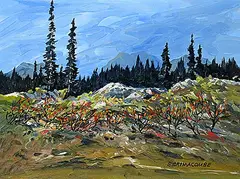 Errol Brimacombe, Autumn Hedgerow, oil on canvas