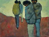 Michael Burns, Untitled - The Boys, acrylic on wood board