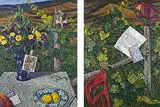 Pamela Chapman, Think of Me [Diptych], 1996, acrylic on canvas