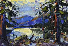 Blue Hills by Rod Charlesworth, oil on canvas, sold May 2026