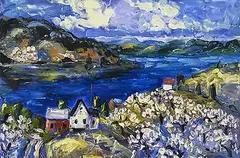 May Blossoms by Rod Charlesworth, acrylic on paper, sold May 2026