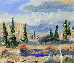 Rigmor Widell Clarke, Weather Breaking, 2001, oil on canvas