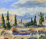 Rigmor Widell Clarke, Weather Breaking, 2001, oil on canvas