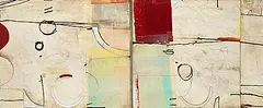 Camrose Ducote, #10-12, mixed media on wood board