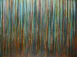 Layla Egbali, Untitled - Aquamarine Drips, acrylic on canvas