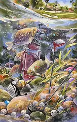 Goodbye... by Alex Fong, 2008, watercolour on paper board, sold May 2026