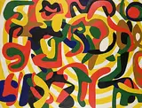 Urmila Upadhyay Garg, Untitled - Chromatic Whirl, oil on canvas