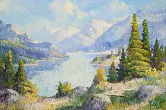 Alec John Garner, Near New Denver, oil on canvas
