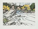 Edward William Godwin, South and West #18/21 [Unique], hand coloured etching on paper