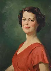 Karl Godwin, Untitled - Portrait of Betty, 1951, oil on canvas