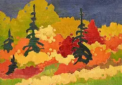 Julia Hamilton, Storm Clouds Cometh, oil on wood board