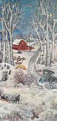 Ann Alexandra Harbuz, Untitled - Scenes of Winter, 1978, oil on wood board