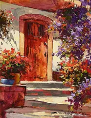 Brent Heighton, Back Steps, acrylic on wood board