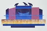 Robert Kelly, The Night Ferry #A/P, monoprint on paper