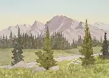 Marilyn Kinsella, At Highwood Pass, 2009, watercolour on paper