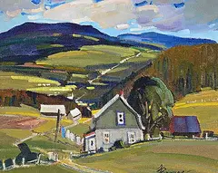 Louise Lecor Kirouac, En Charlevoix, QC., acrylic on canvas