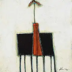 Danielle Lanteigne, Fleur sur Table, 2006, acrylic on canvas