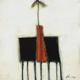 Danielle Lanteigne, Fleur sur Table, 2006, acrylic on canvas