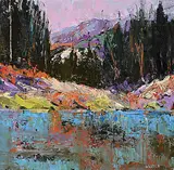 Lissi Legge, Evergreen Edges, oil on wood board