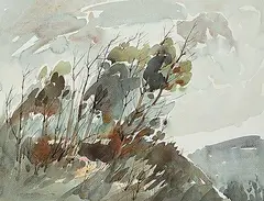 Luke Orton Lindoe, Untitled - Forest Breeze, 1990, watercolour on paper