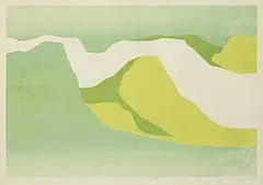 Vivian Lindoe, Dry Country II #7/9, 1973, colour silkscreen on paper