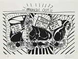Attila Richard Lukacs, French Cut #15/80, lithograph on paper