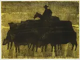 Dora Helen Mackie, Animal Images 1 #A/P, colour etching on paper